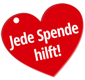 Jede Spende hilft! Blaues Kreuz in der Evangelischen Kirche BKE Herz Spende hilft